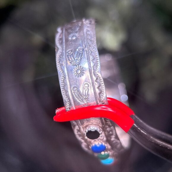 Native American Yassie Multicolor Stones Bracelet - Picture 6 of 11